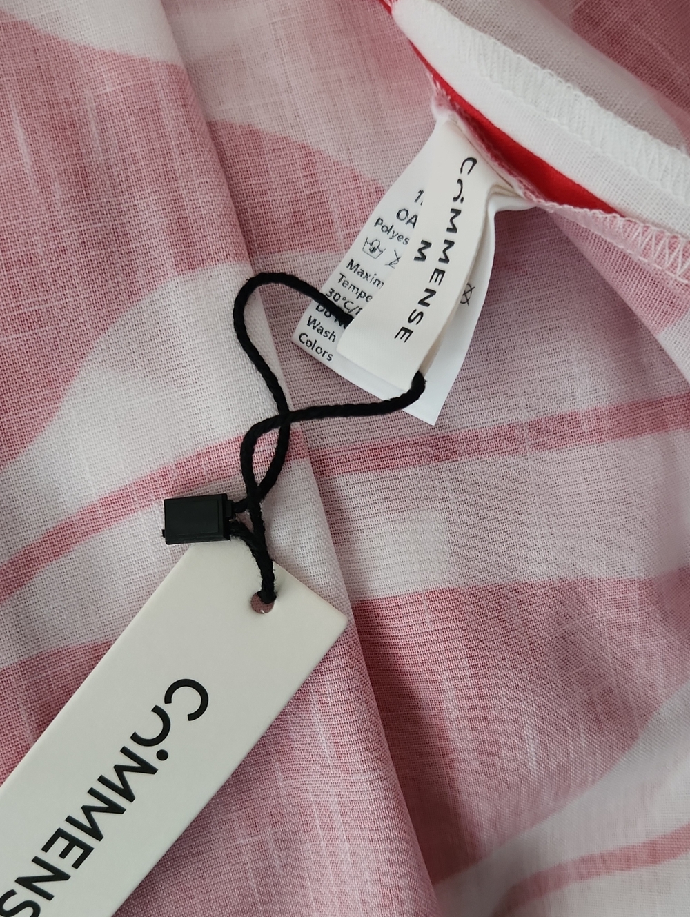 Commense Red & White Leaf Printed Longline Cami Top - Picture 9 of 10